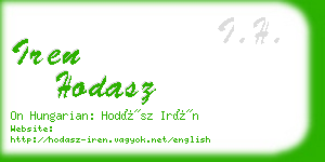iren hodasz business card